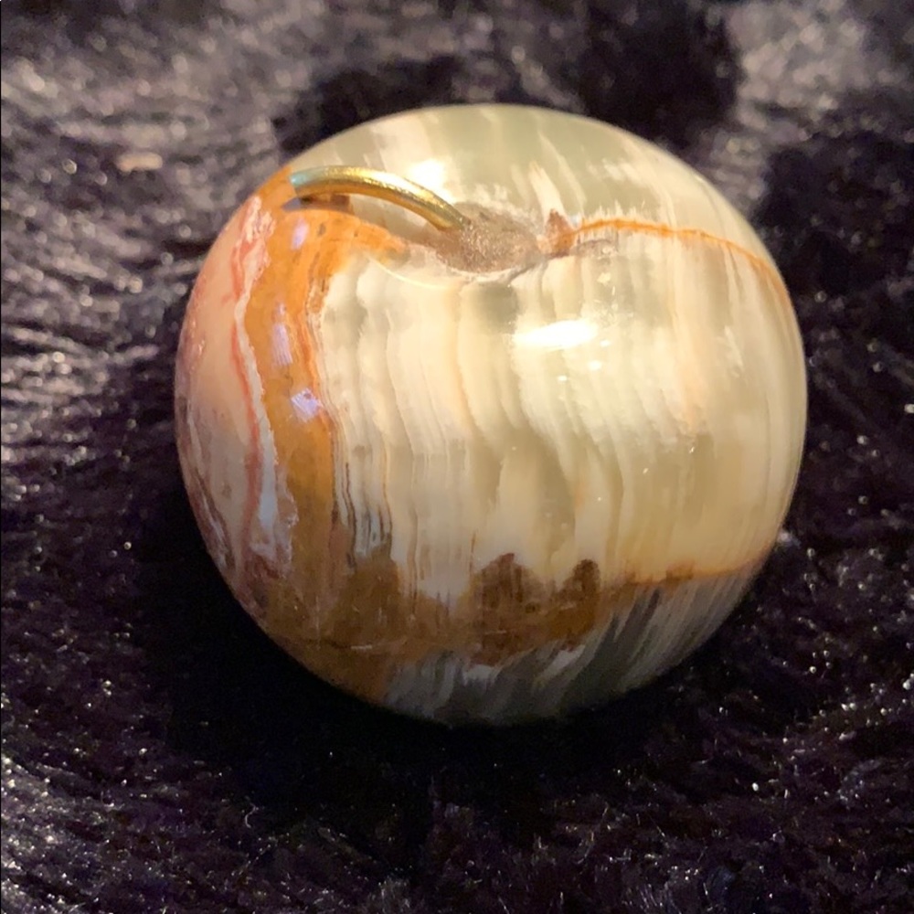Vintage Marble Apple Paperweight or Decor EUC